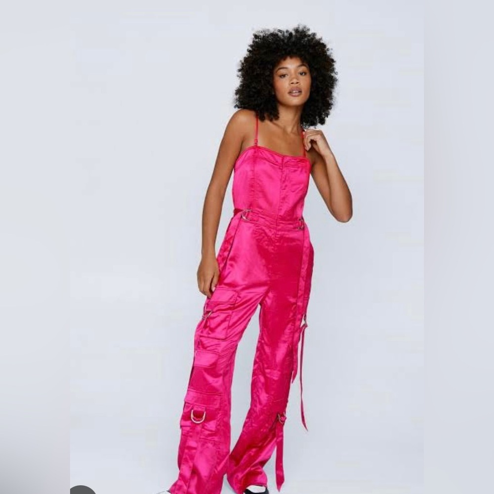 NWT Nasty Gal Hot Pink Jumpsuit